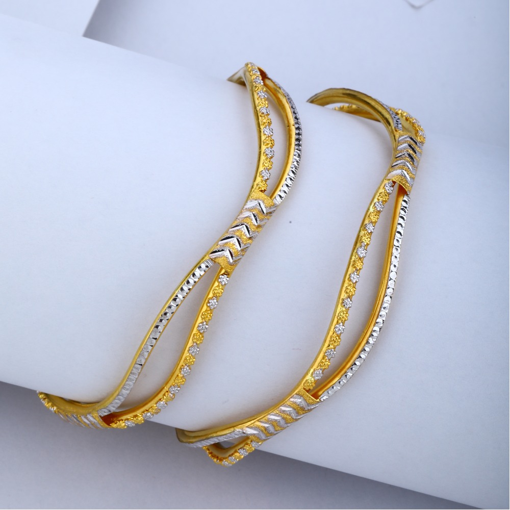 916 Gold Zigzag Design Copper Kadli