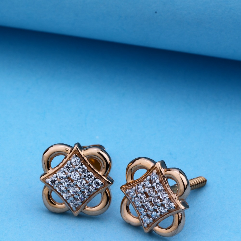 18kt CZ Rose Gold Classic Design Tops For Women