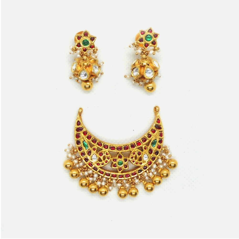 916 Gold Antique Pendant Set RHJ-4934