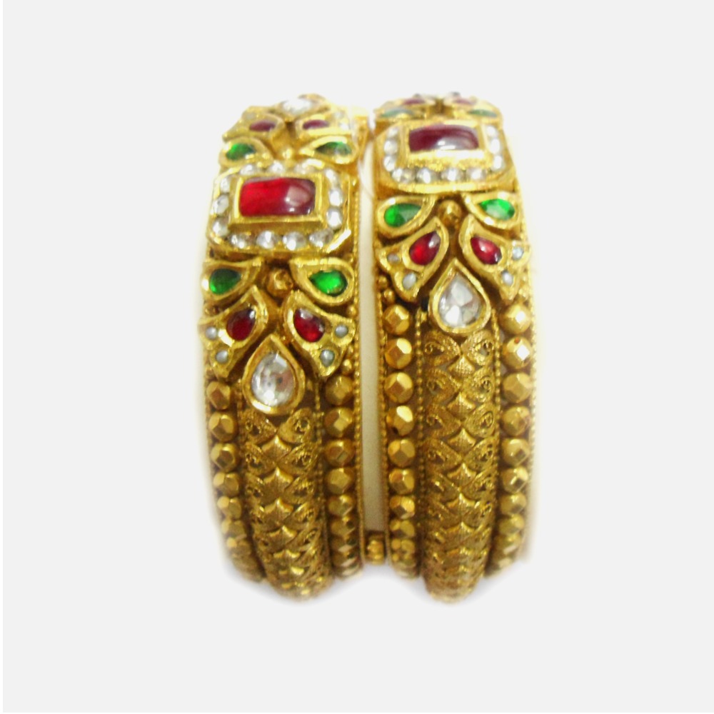 916 Gold Antique Bridal Bangles RHJ-5000