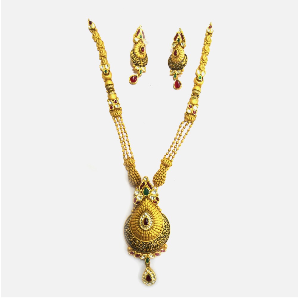 916 Gold Antique Wedding Jewellery Set RHJ-4990