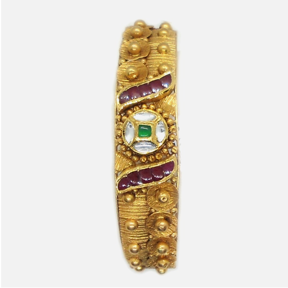 916 Gold Antique Wedding Kada Bangle RHJ-4982