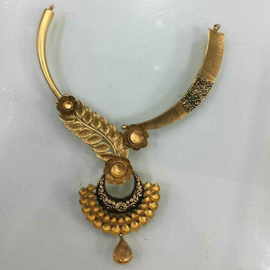 22KT Gold Ladies Jadtar Antique Necklace