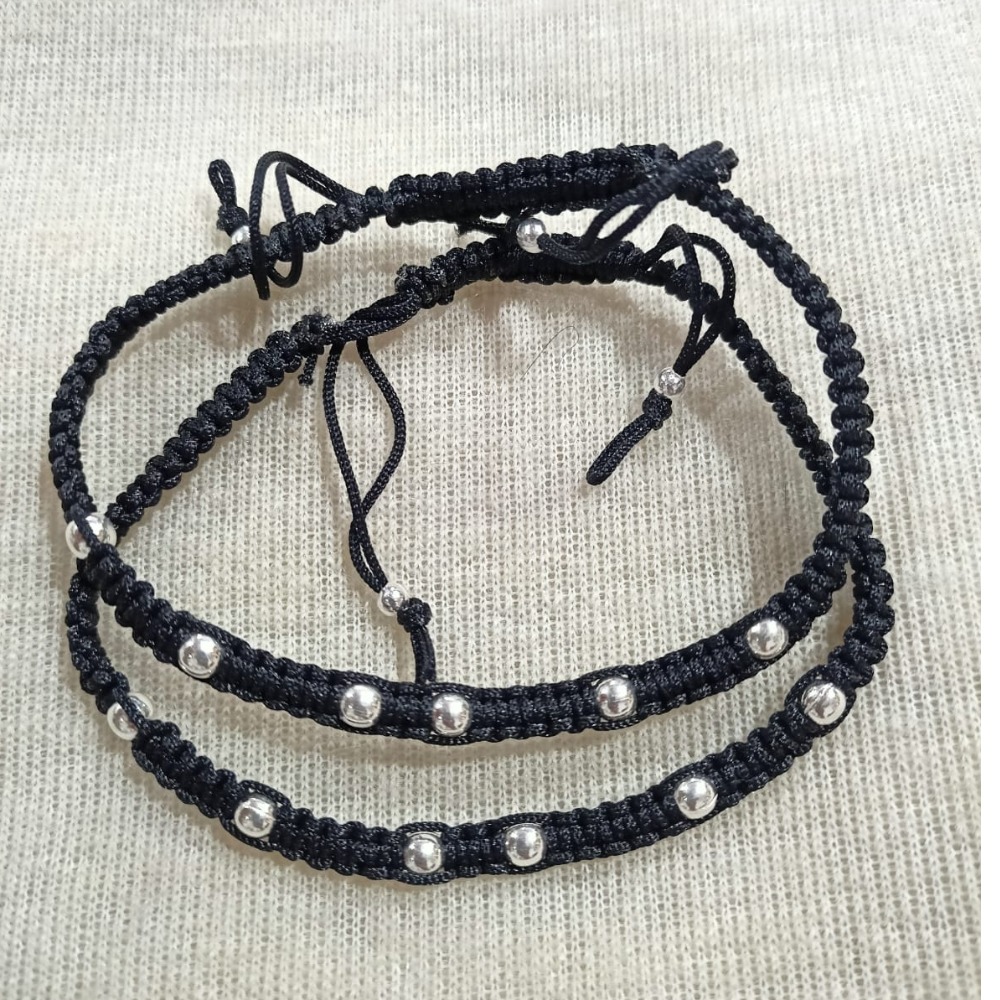 silver modern anklets for kids