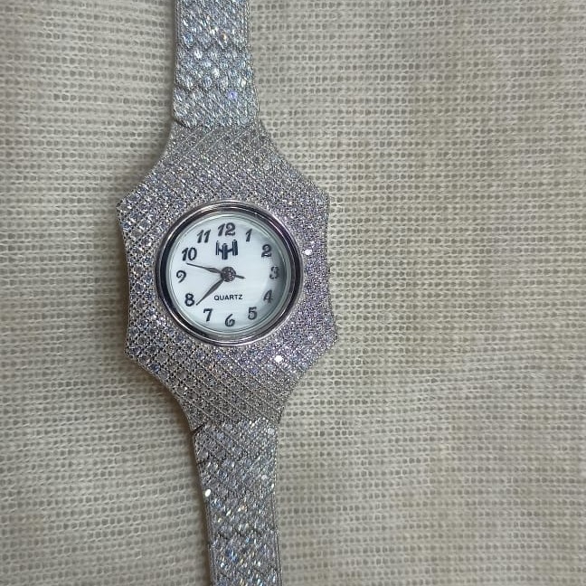 925 silver Sparkling Circle CZ  watches
