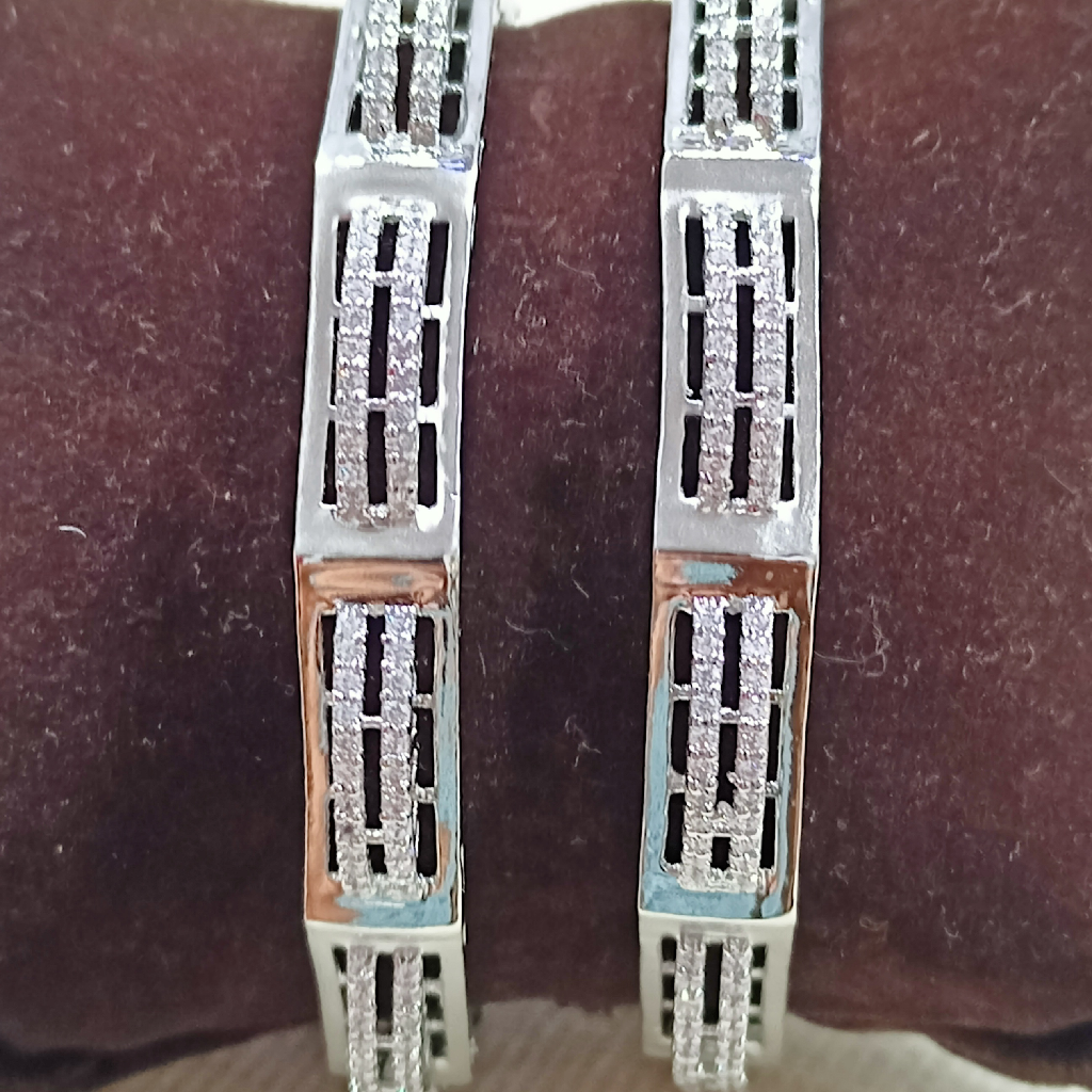 Exclusive cz stone Bangles 92.5 silver
