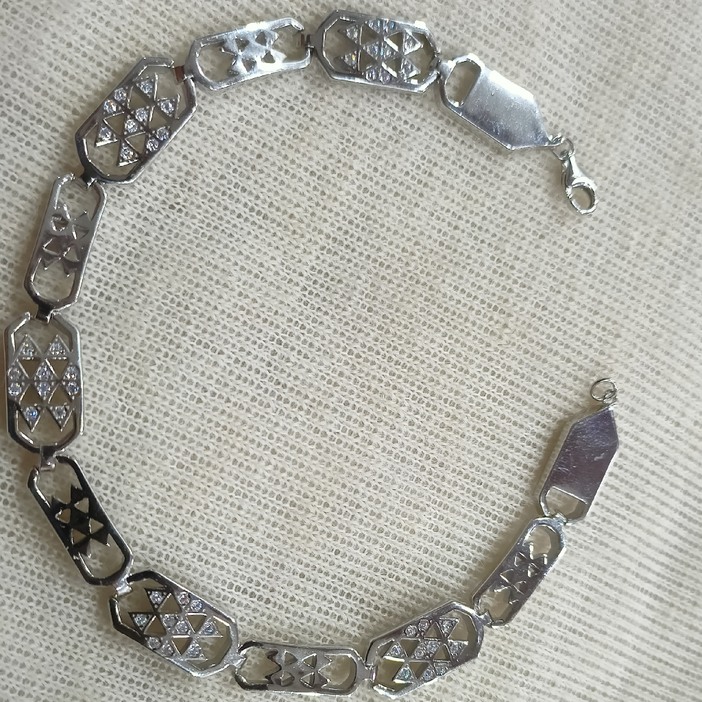 92.5 silver cz stone bracelet