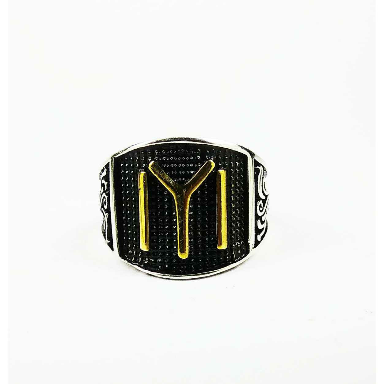 Fancy 925 Silver IYI Gents Ring