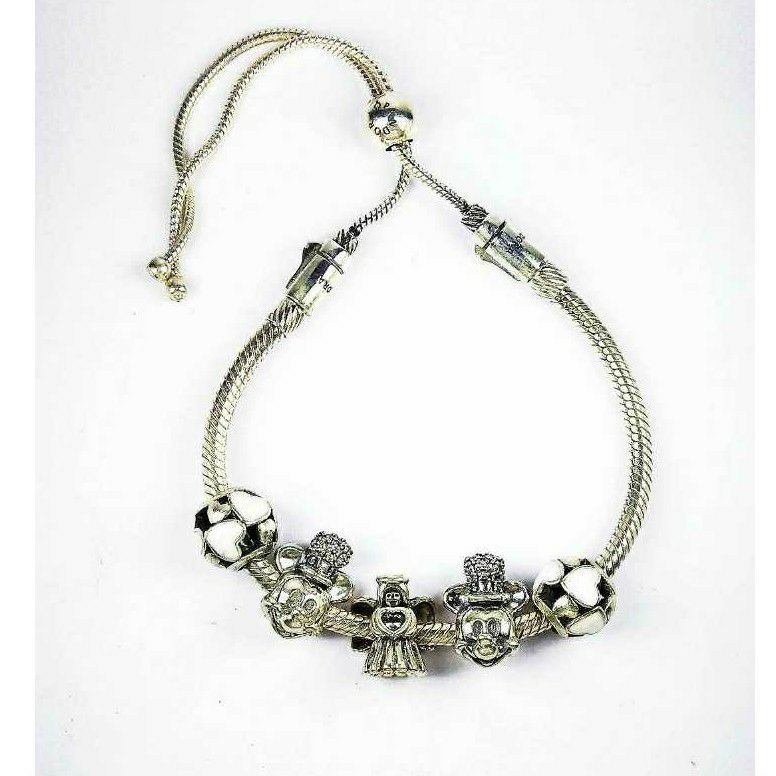 Fancy 925 Silver Ladies Kada Bracelet