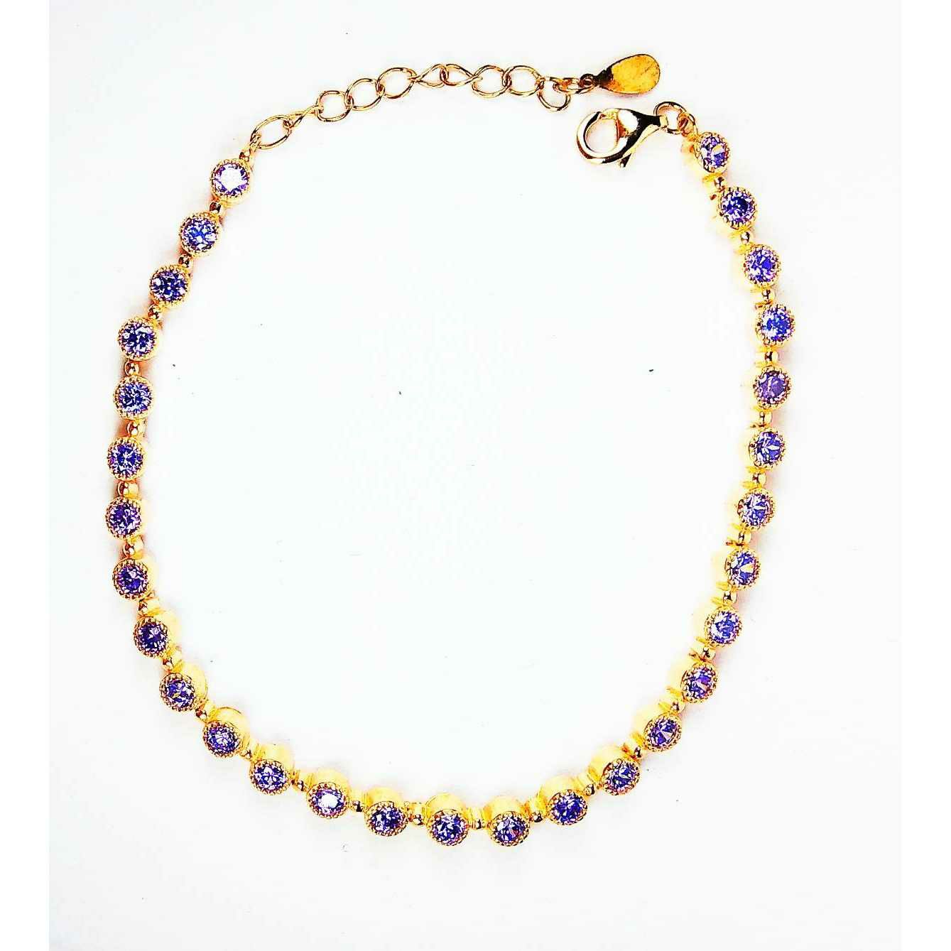 Fancy 925 Silver Goldrn Coloured Ladies Bracelet