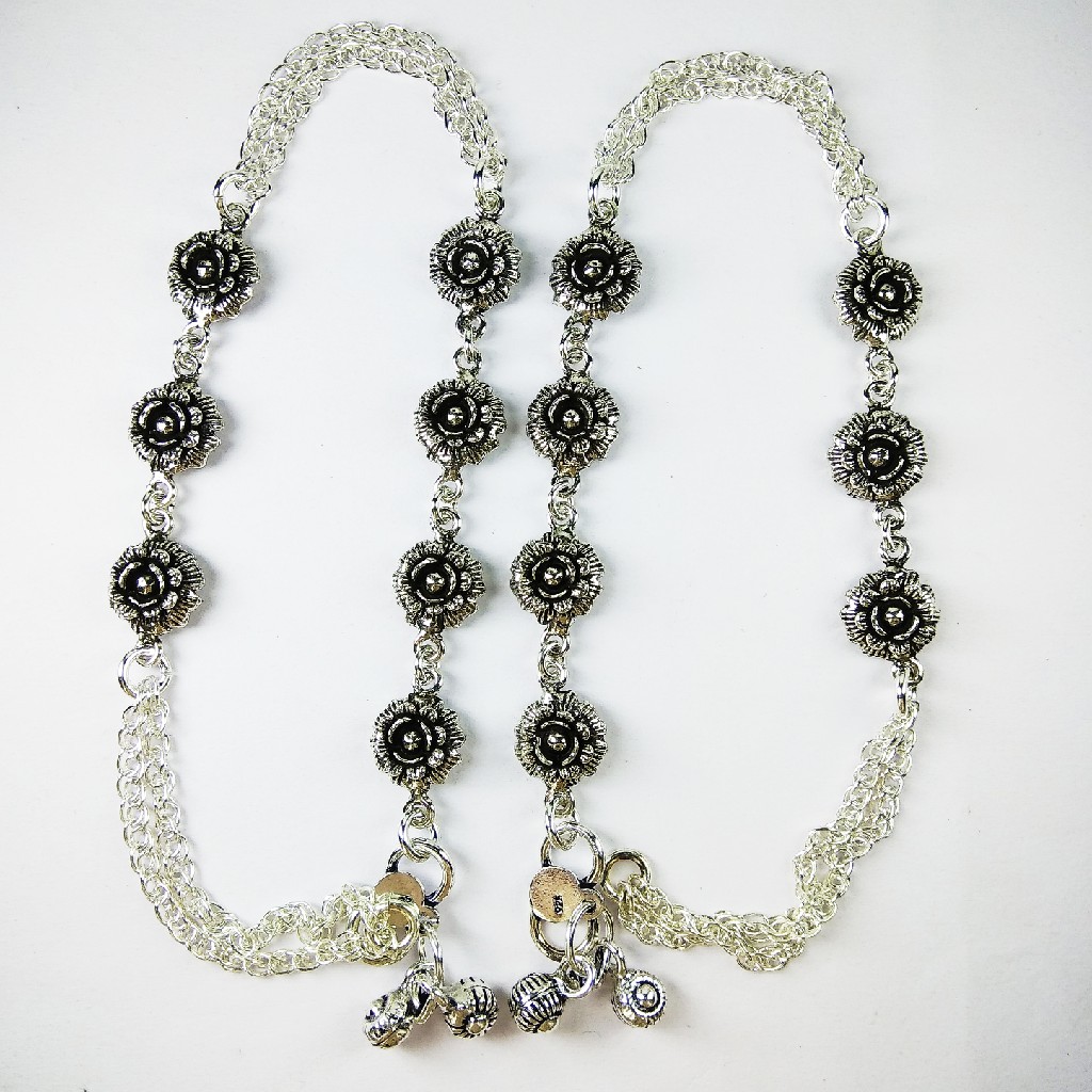 Light Wieght 925 Silver Payal Set