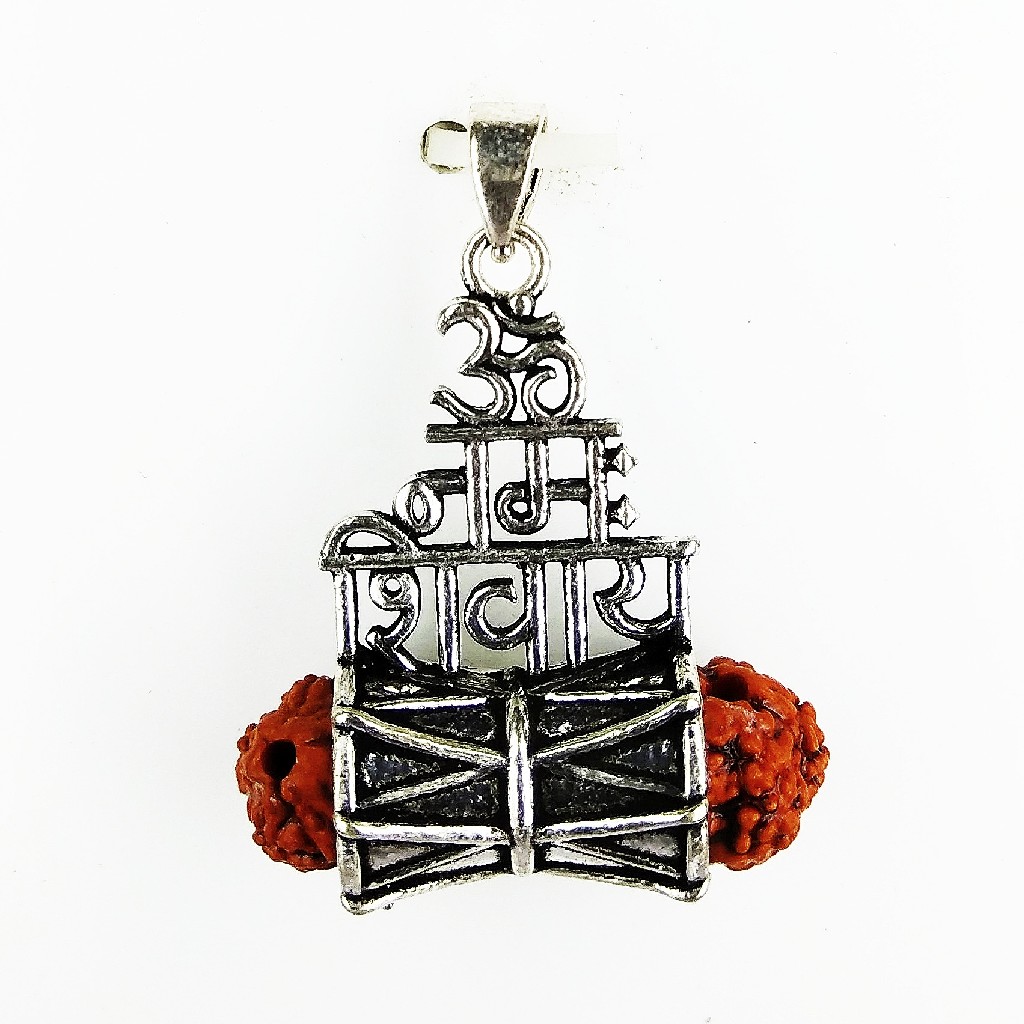 92.5 sterling silver Mahadev rudraksh pendant Ml-141