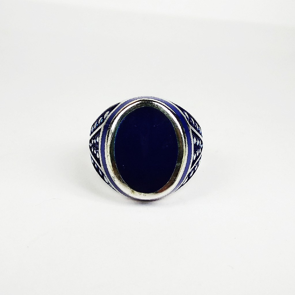 92.5 sterling silver enamel ring ml-119