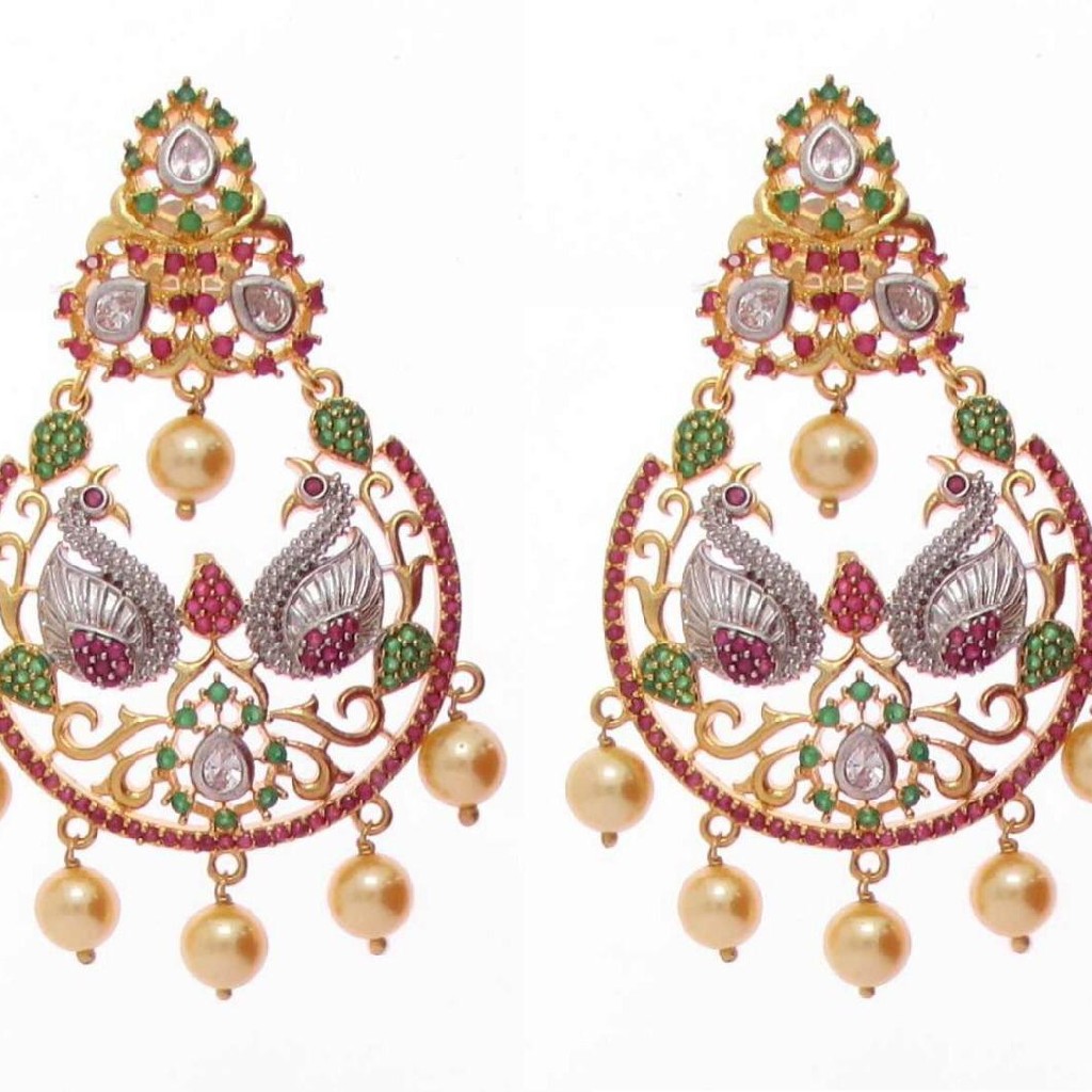 92.5 sterling silver exclusive bridal earrings ml-018
