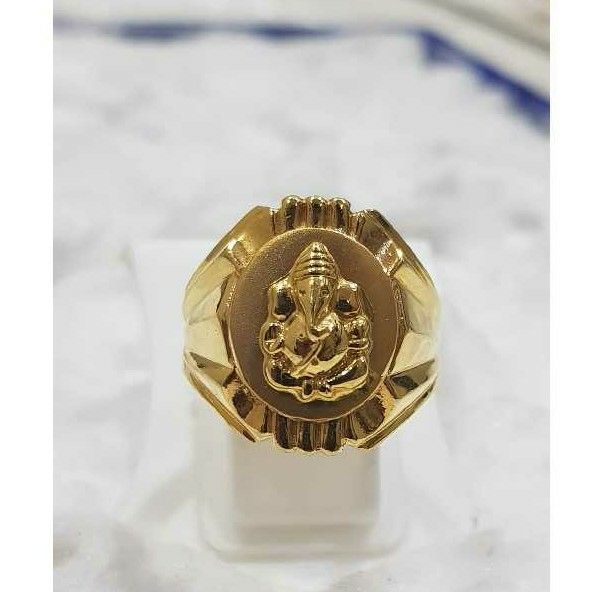 Ganesha Design Gold 916 Gents Ring