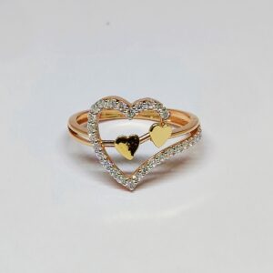 18KT Rose Gold Sparkling Ring KOR22