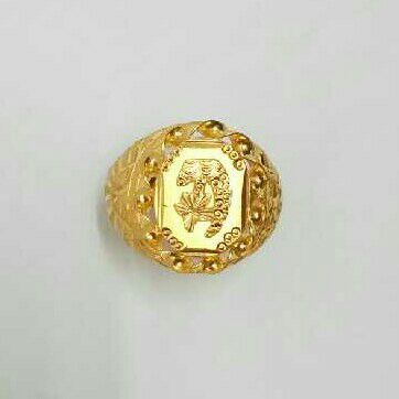 22KT Gold Gents Handmade Designer Jalebi Ring