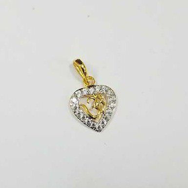 20kt Gold Cz Exclusive Pendant