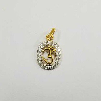 20kt Gold Cz Fancy Pendant