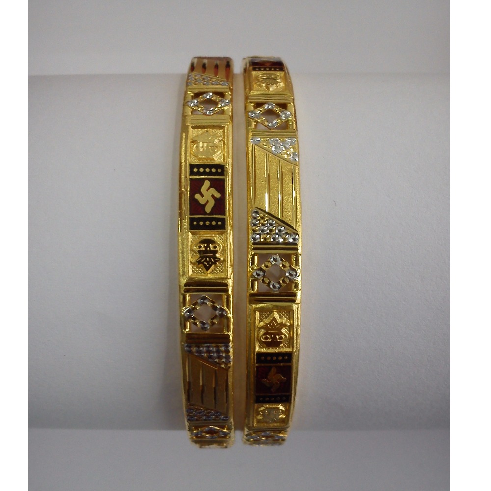 22KT Gold Yellow Fancy Ladies Kada