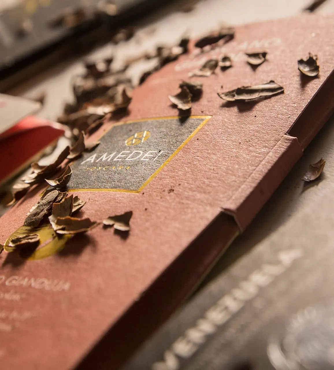 Amedei chocolate awards and recognition display