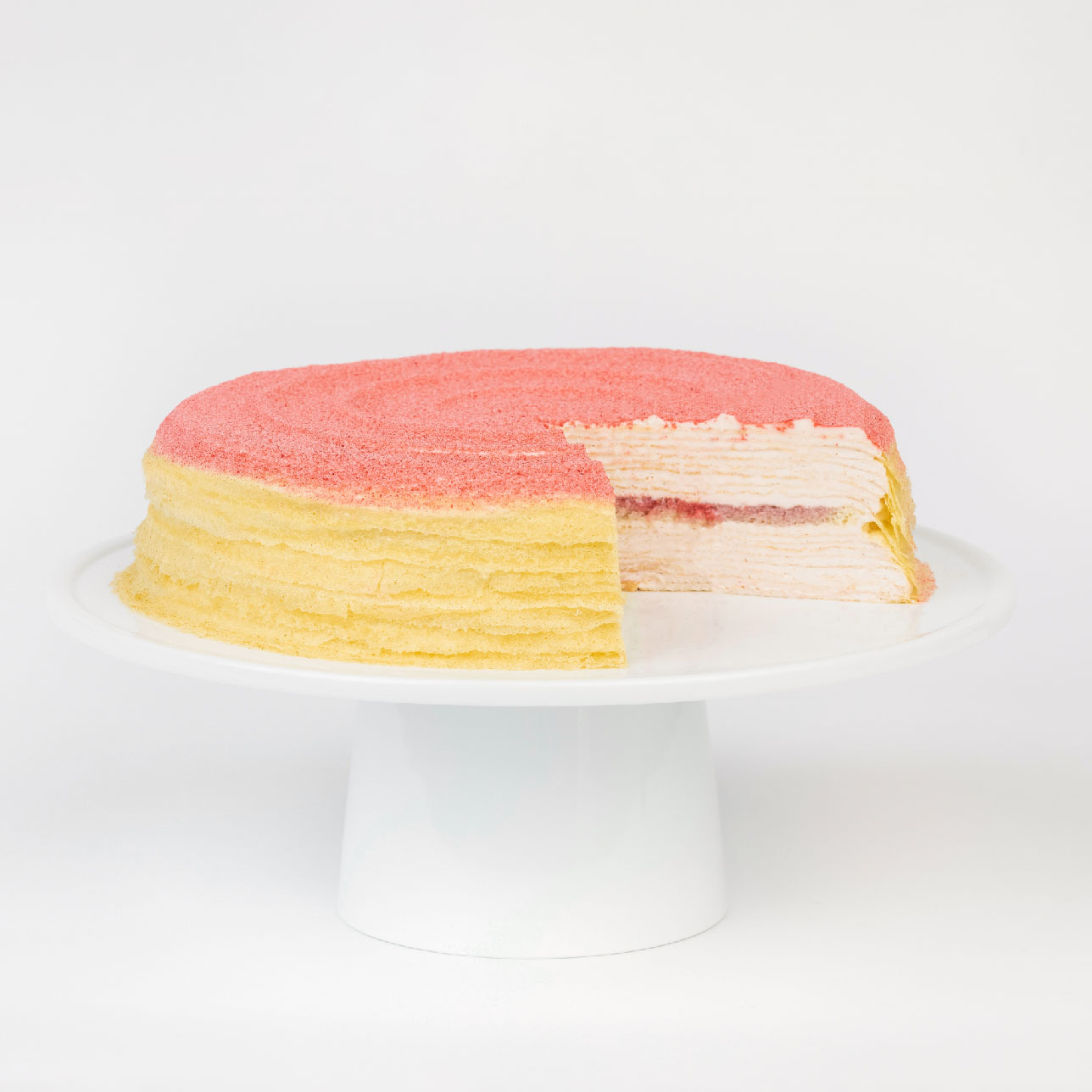 Strawberry Swirl Mille Crêpes 9 inches · Lady M