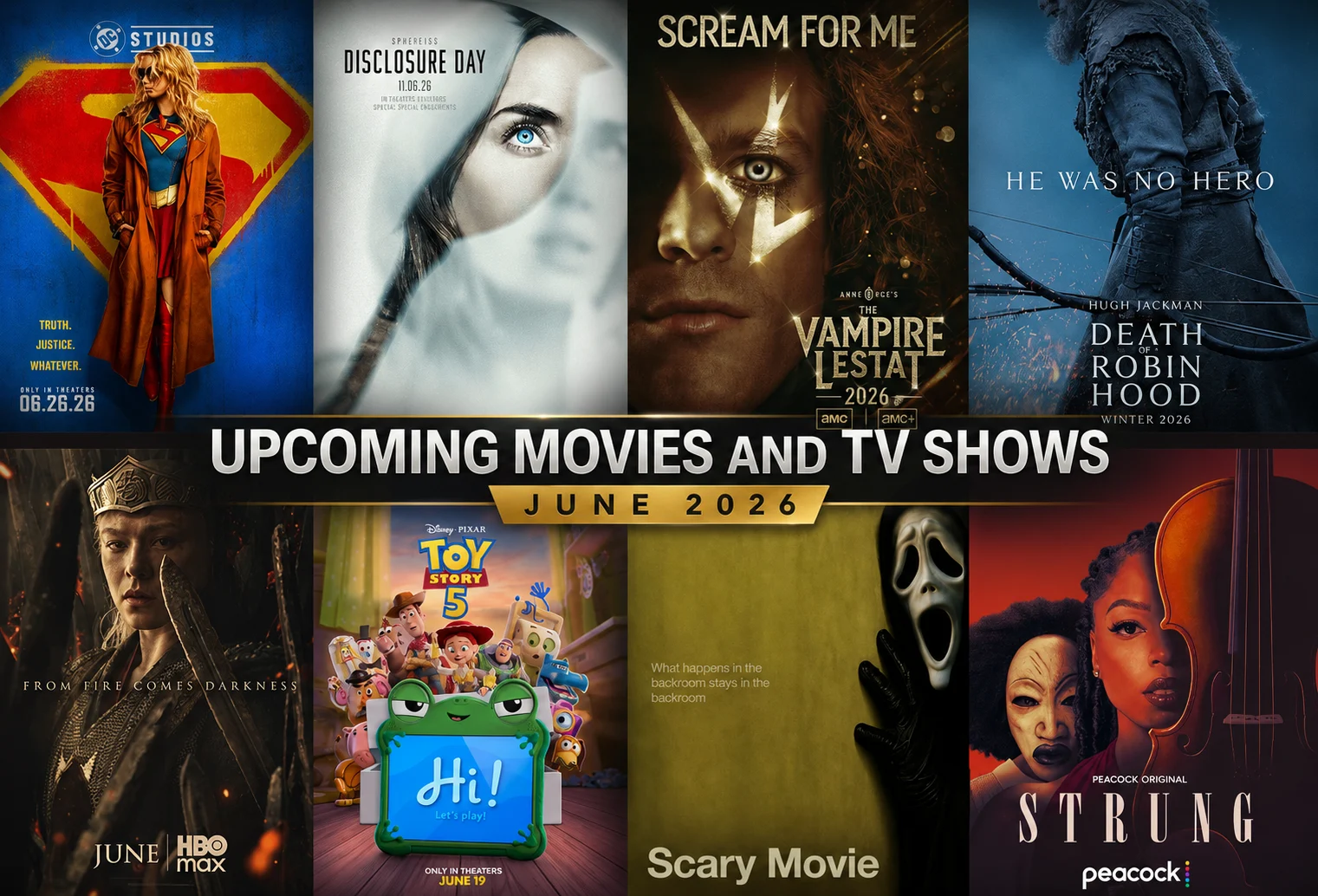 Upcoming Movies and TV Shows June