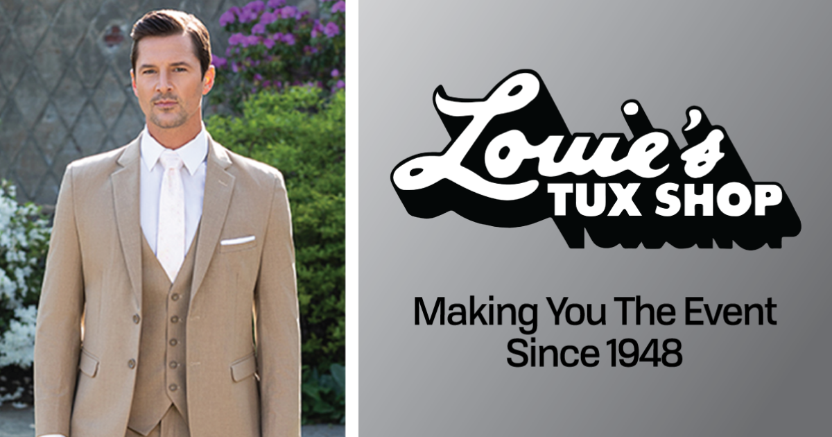 Larr Brio Camel Tan Slim Fit Wedding Suit | Louie's Tux Shop
