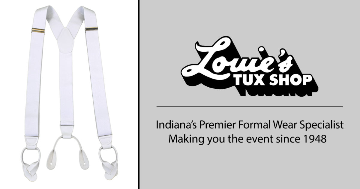 White Button Retail Suspenders | Louie's Tux Shop