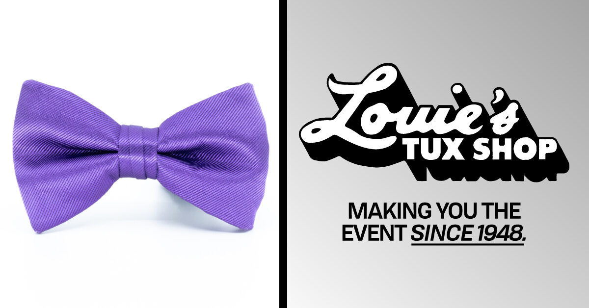 Louie's Tux Shop | Solid Purple Bow Rental Tie