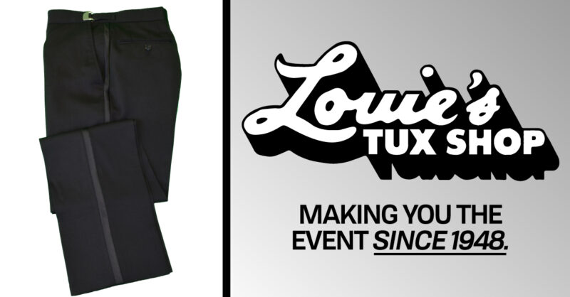 Ike Behar Black Plain Front Pants | Louie's Tux Shop