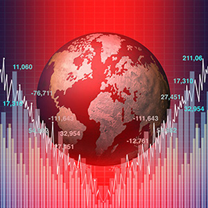 Image of a global recession concept