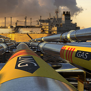 Image of the LNG gas pipelines
