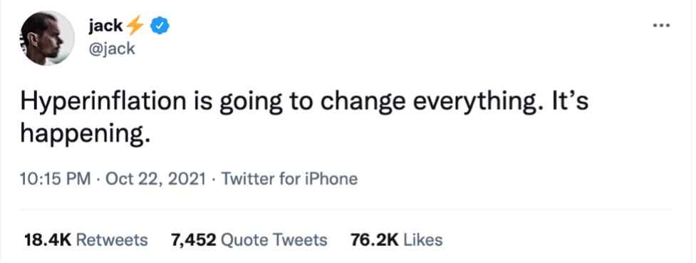Twitter Post from Jack Dorsey