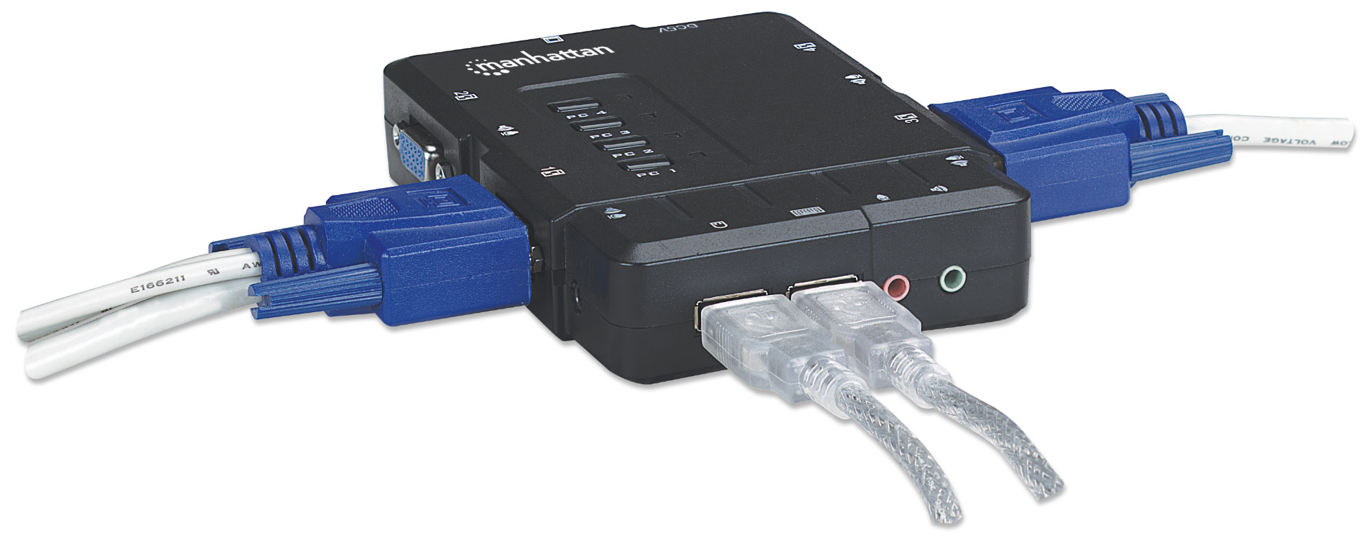 Manhattan 4Port Compact KVM Switch (151269)