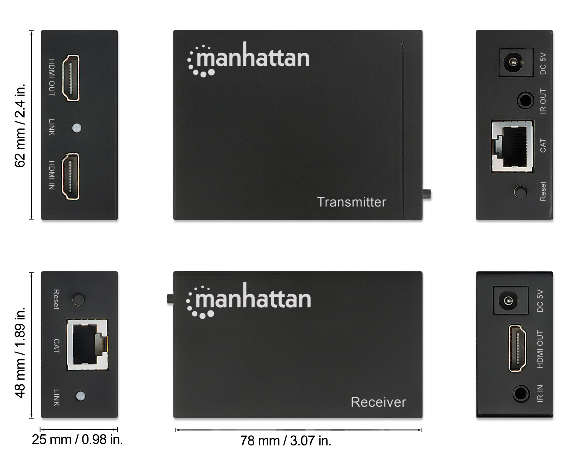Manhattan 1080p HDMI over Extender Kit (207584)