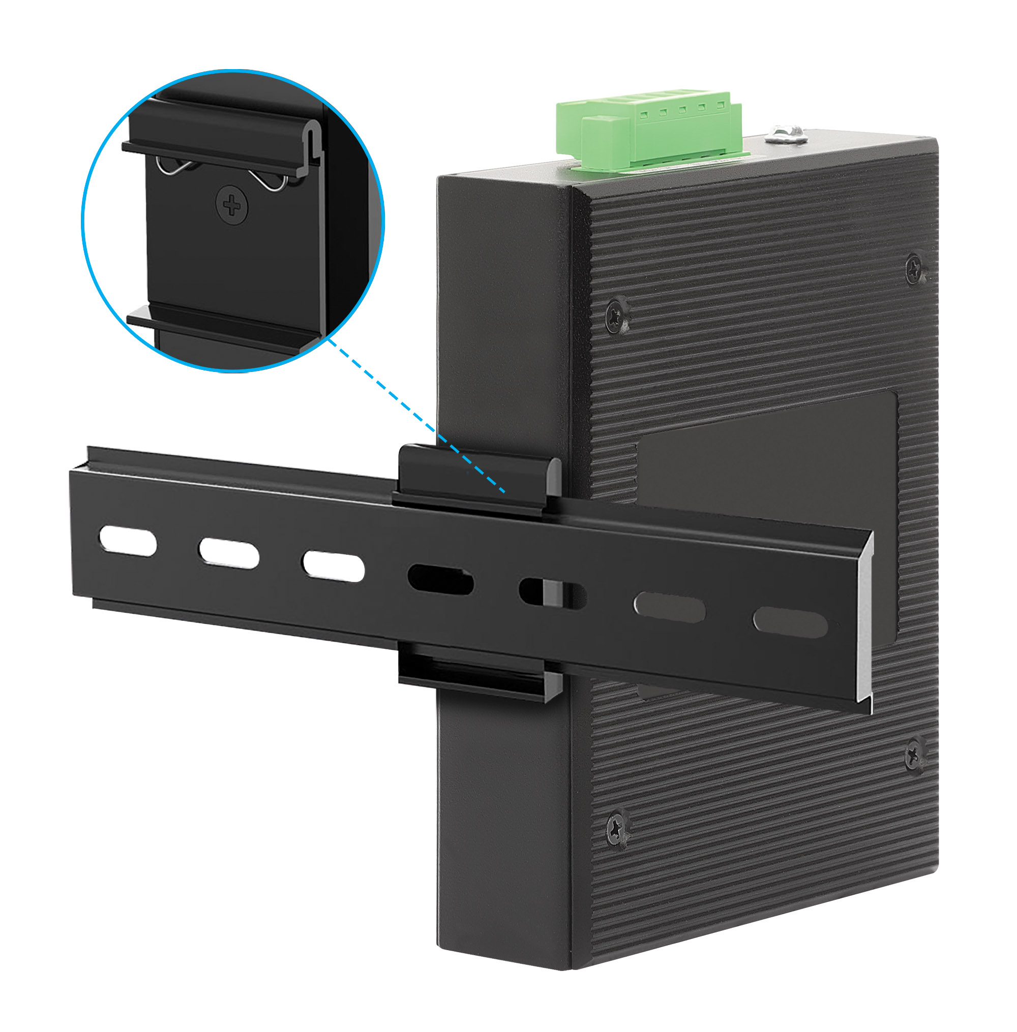 Industrial 4Port GbE PoE++ Switch w/ 2 SFP Ports (508995)