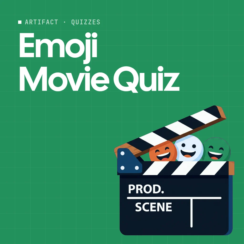 Emoji Movie Quiz artifact on a MockFlow board