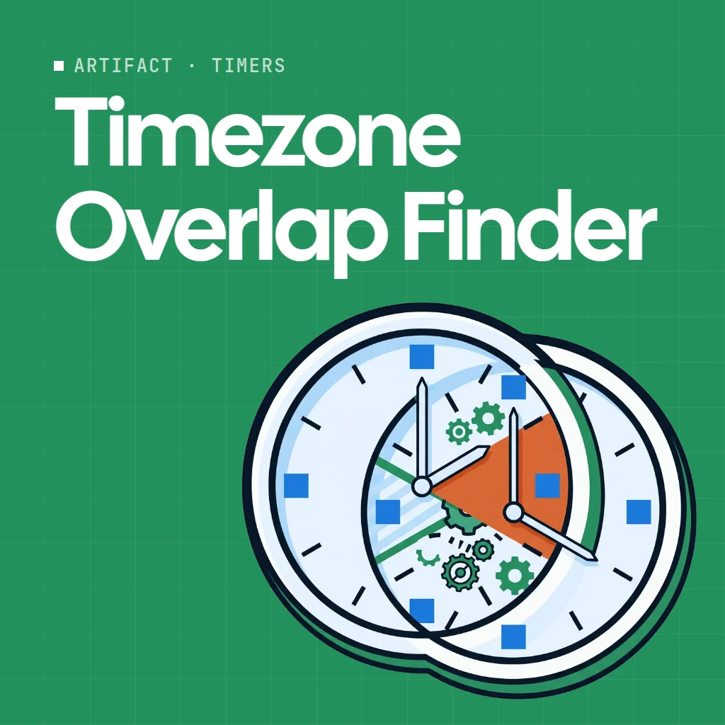 Timezone Overlap Finder artifact on a MockFlow board