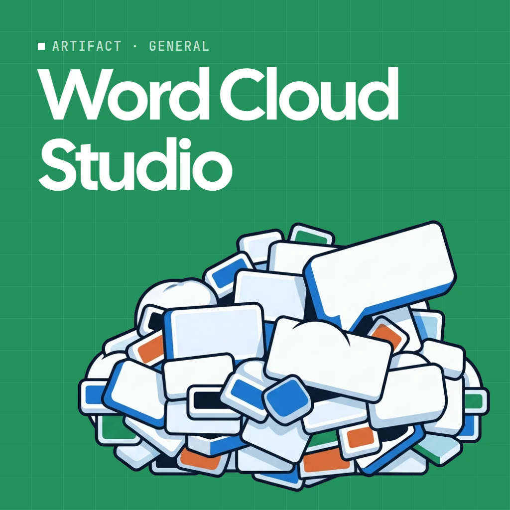 Word Cloud Studio artifact on a MockFlow board