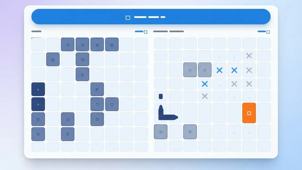 Battleship Duel artifact on a MockFlow board