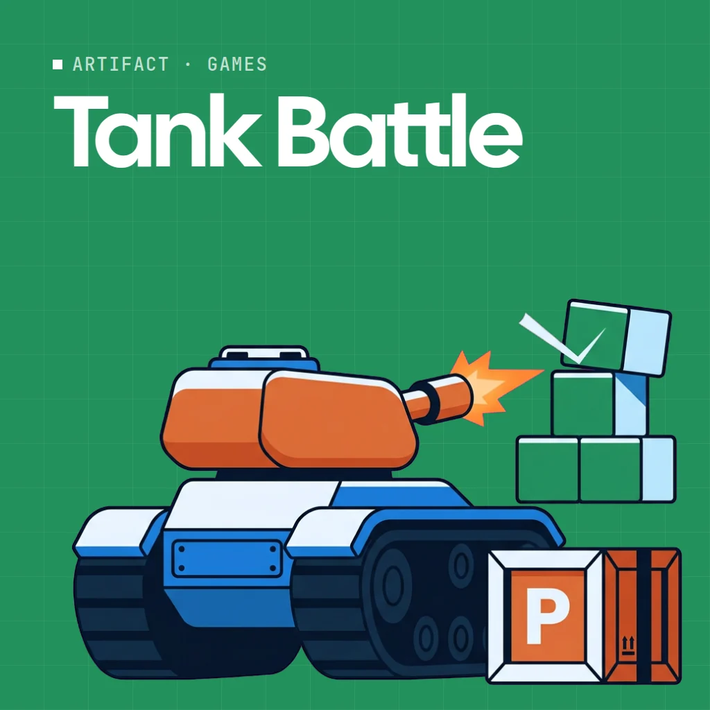 Tank Battle artifact on a MockFlow board