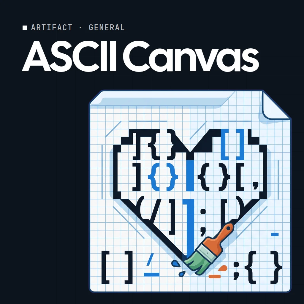 ASCII Canvas artifact on a MockFlow board