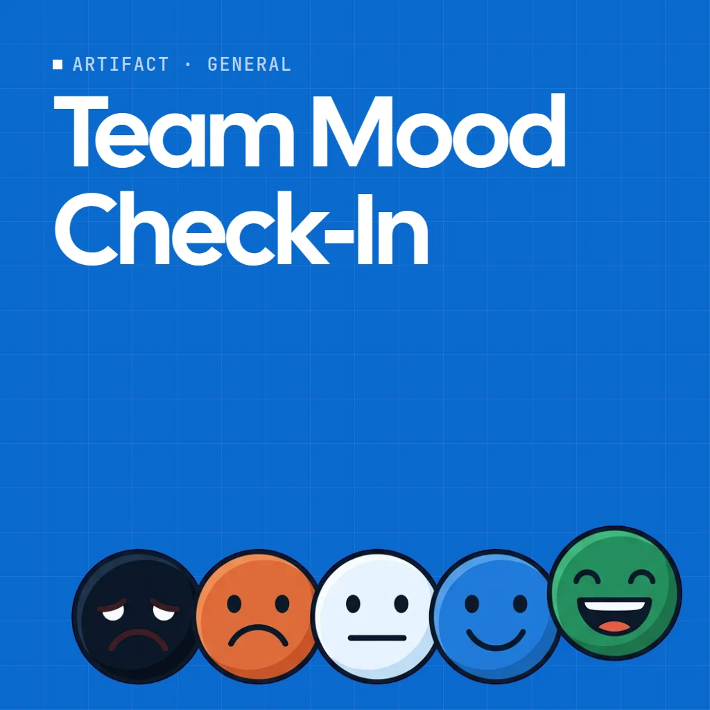 Team Mood Check-In artifact on a MockFlow board