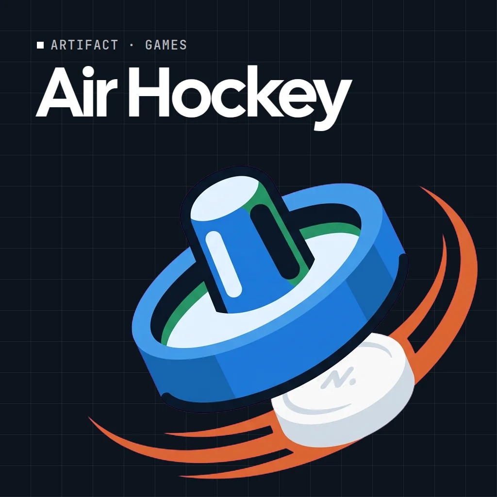 Air Hockey artifact on a MockFlow board
