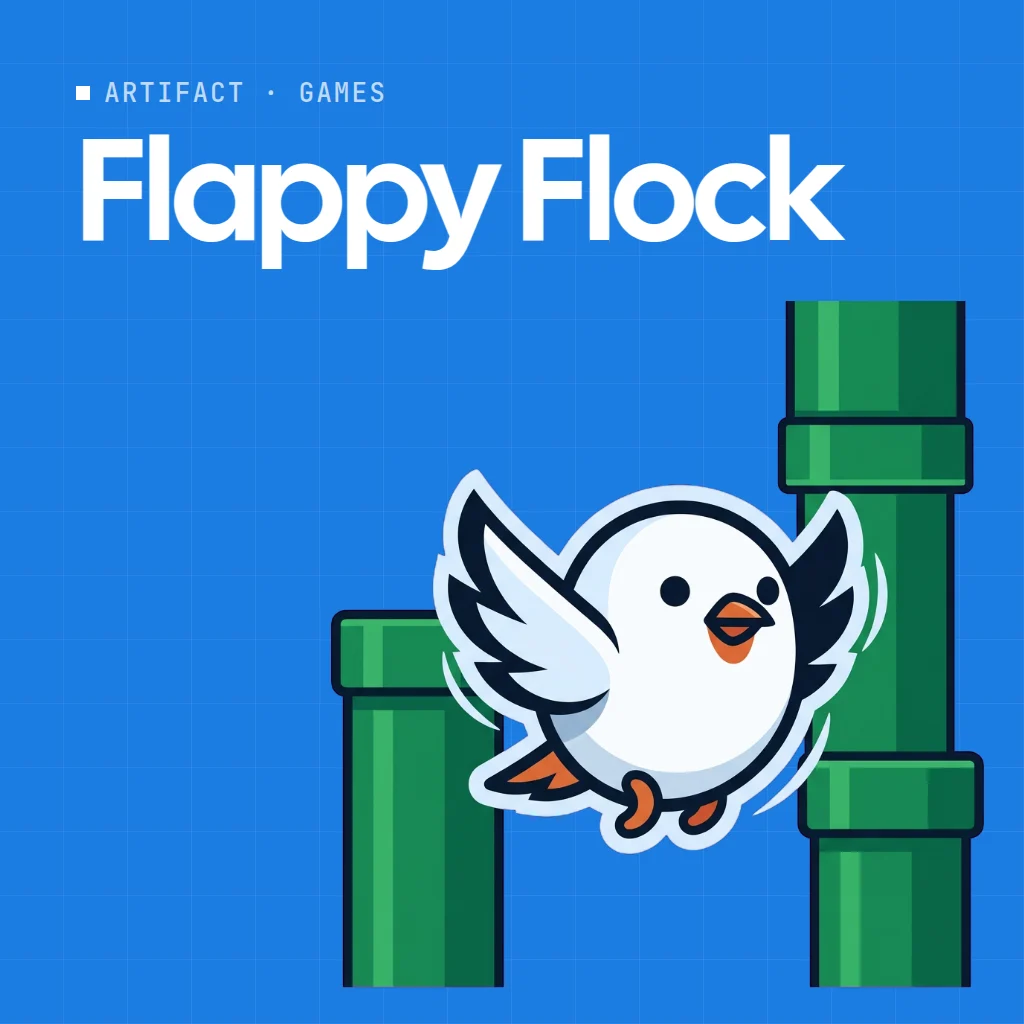 Flappy Flock artifact on a MockFlow board
