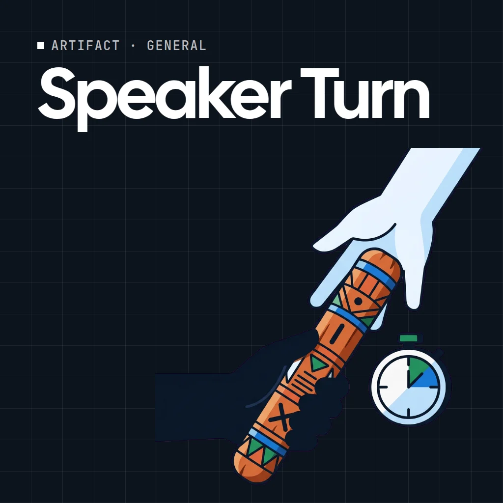 Speaker Turn artifact on a MockFlow board