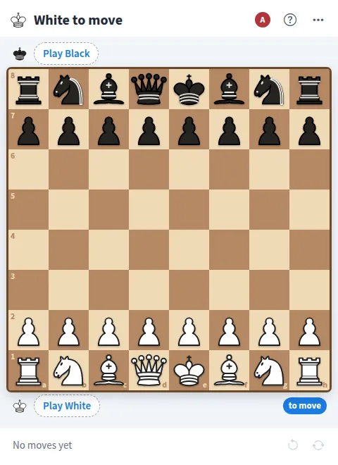 Chess, a games artifact on a MockFlow board