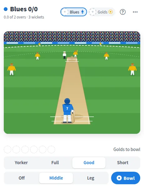 Cricket, a games artifact on a MockFlow board