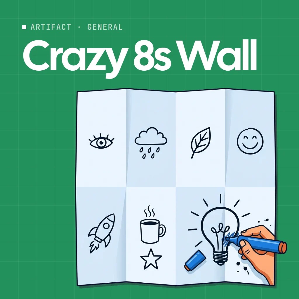 Crazy 8s Wall artifact on a MockFlow board